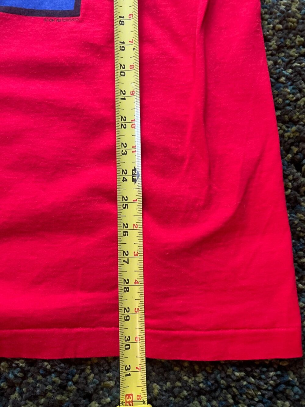 Fruit of the Loom Oh Yes Toronto! Vintage Red T (XL) - Picture 5 of 6